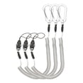 thumbnail image 1 of Uxcell Coiled Lanyards with Buckle Retractable Safety Ring and Quick Release Detachable Buckle for Fishing Equipment Silver Tone 47 Inch, 1 of 7