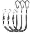 thumbnail image 1 of Uxcell Coiled Lanyards with Buckle Retractable Safety Ring and Quick Release Detachable Buckle for Fishing Equipment Black 59 Inch, 1 of 7