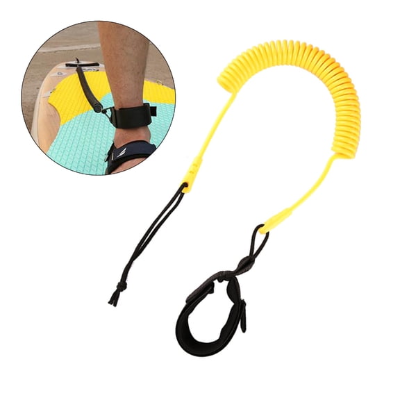 Coiled Paddle Board Leash Thick Legrope Strap Replacement Surfboard Leash Coiled Spring Leg Foot Rope Surfing Leash