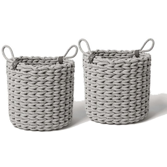 Coiled Rope Fishtail Weave Basket