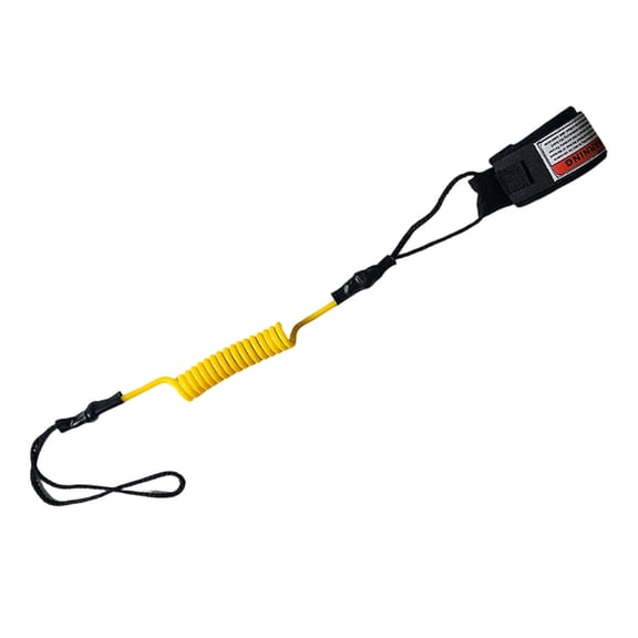 Coiled Sup Leash Leg Rope for Shortboard, Longboard, Paddleboard with Quick Release Strap, Adjustable Wrist Cord for Kids & Adults, Double-Layer TPU Durable