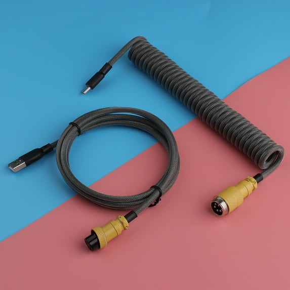 Coiled Type c Usb aviator Game Keyboard Cables Usb-c to USB Data Cable for Mechanical Keyboard