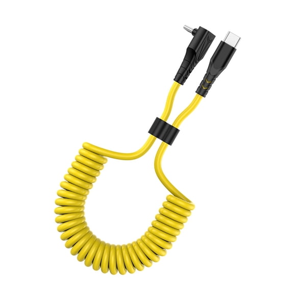 Coiled USB C Cable PD100W Fast Charging for Type C Devices Data Cable