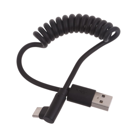 Coiled USB C Cable,USB to USB C Coiled Cable for Car Short USB C Retractable Cable 60W Fast 480Mbps Data Cord
