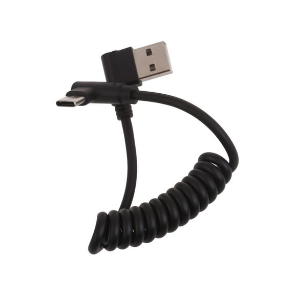 Coiled USB C Cable,USB to USB C Coiled Cable for Car Short USB C Retractable Cable 60W Fast 480Mbps Data Cord