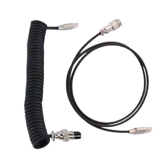 Coiled USB C Cable for Gaming Keyboards Wire Mechanical Keyboards USB Cable