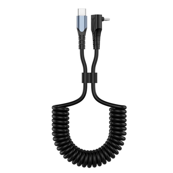 Coiled USB C To USB C Cable Data Transfer Extending Up 150CM PD60W Fast Charging For Phone Pad Tablets