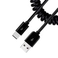 thumbnail image 1 of Coiled USB Cable for Samsung Galaxy A55/A35/A25 5G - Type-C Charger Cord USB-C Power, 1 of 5