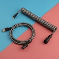 thumbnail image 1 of Coiled Usb c Cable Small Keyboard With Cable Metal Usb to Type c Coiled Cable for Gaming Keyboard, 1 of 5