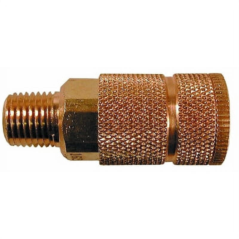 Tru-Flate 13-755 1/4" Female NPT Push-to-Connect Air Coupler - Brass Milton Style, 300 PSI Max