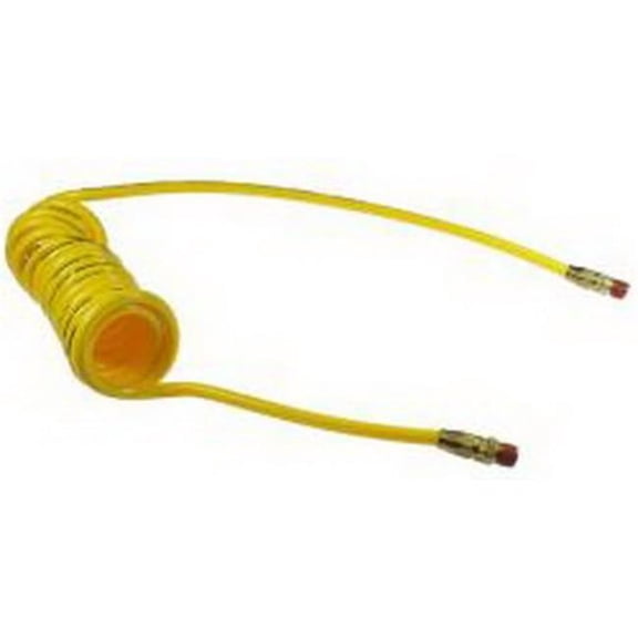 Coilhose Pneumatics AMPR14-25-Y 0.25 in. x 25 ft. Flex Coil Swivel Hose with 0.25 in. MPT Rigid