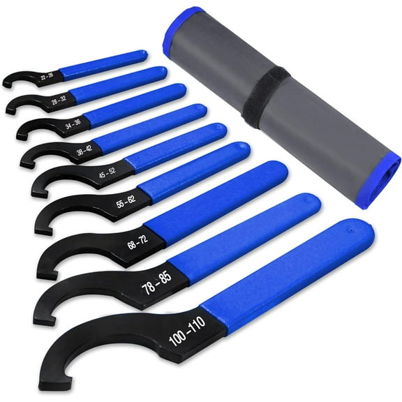 Coilover Wrench, Adjustable Spanner Wrench Set Universal Carbon Steel Shock Spanner for Most Coil Over Shock Adjustments