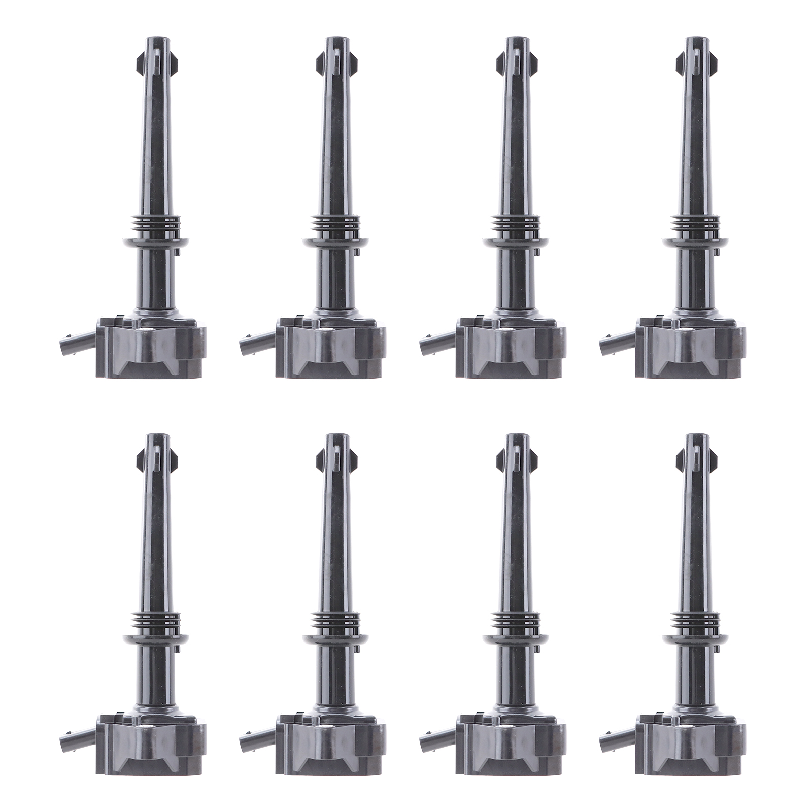 Coils Pack of 8, Direct Replacement 12V Black Painted Coils-8 Ignition Coils