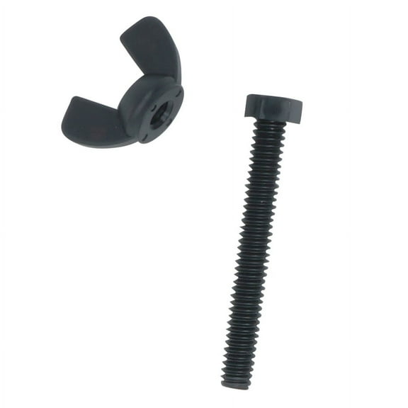 Coiltek 6.35mm Black Nut and Bolt Set for Metal Detector Coil