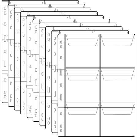 Coin Binder Pages, 3.86×3.3 inch Holders 10 Sheets Coin Collection Holders for Medallion Coin Stamp Currency Collecting Supplies