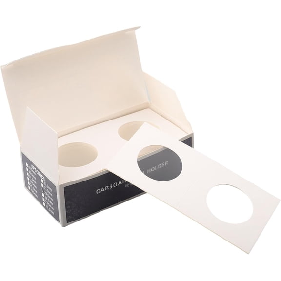 Coin Collection Cardboard, 12 Specifications Cardboard Coin Holder Coin Cardboard Coin Flips for Coin Collection Supplies(25mm)