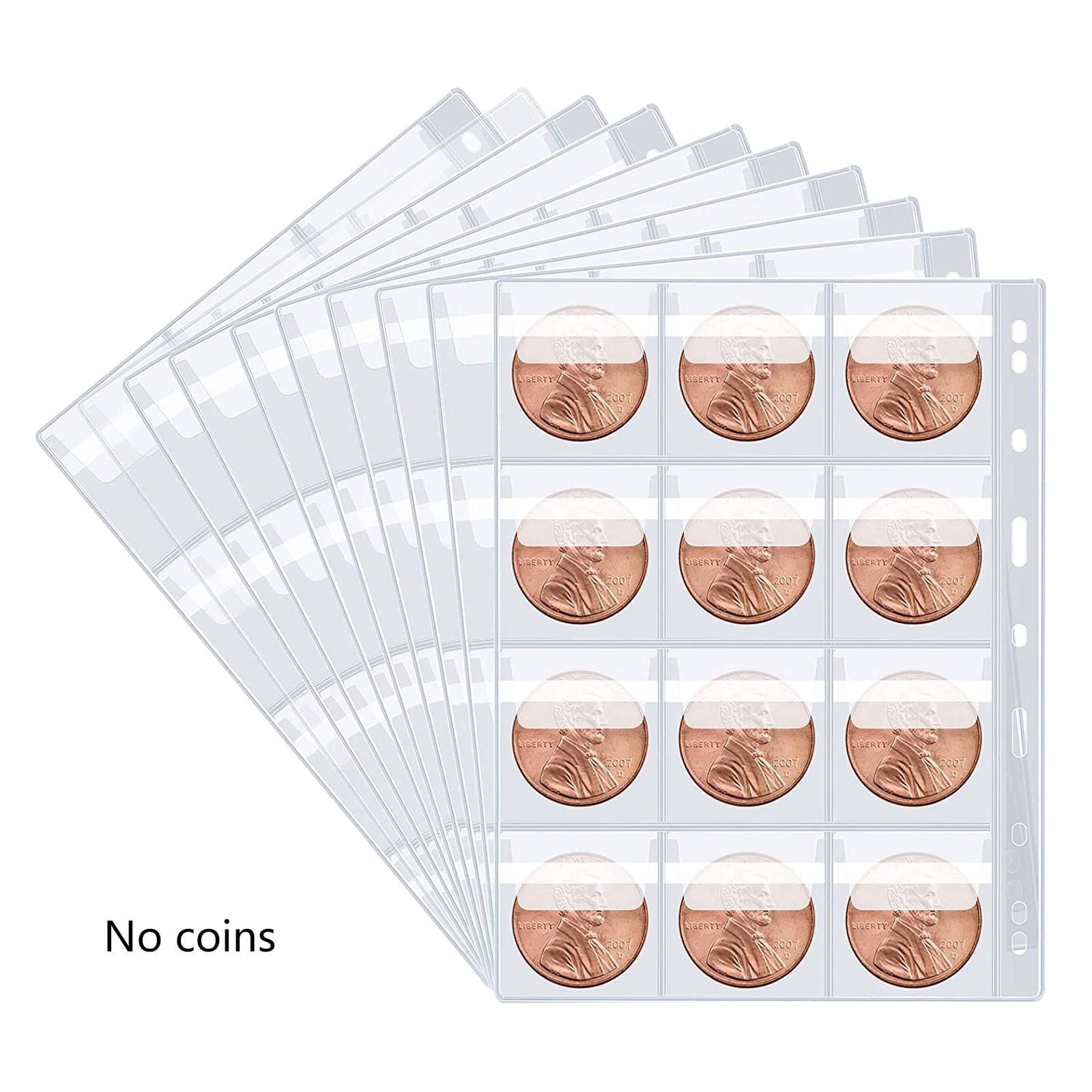 Coin Collection Page 10 Sheets Coins Insert Pages with 120 Pockets Standard 9 Hole for Coin Album Currency Stamp - Walmart.com coin-collection-page-10-sheets-coins-insert-pages-with-120-pockets-standard-9-hole-for-coin-album-currency-stamp-walmart-com