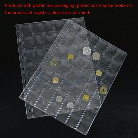 Coin Collection Pages Coin Binder Inserts Sleeves Coins Holder Album Coin Pockets Protectors 3 Styles Choose for Coins