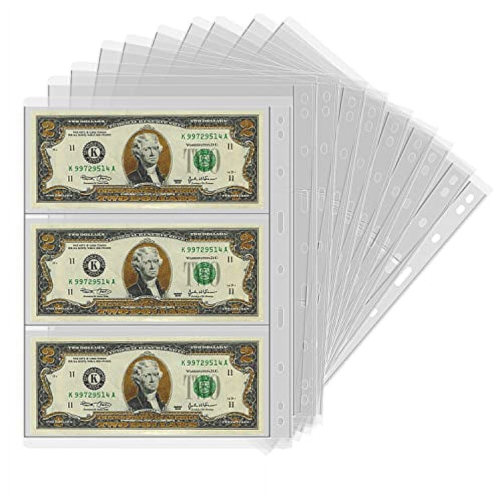 Coin Collection Supplies Currency Sleeves for Collectors, 12 Sheets