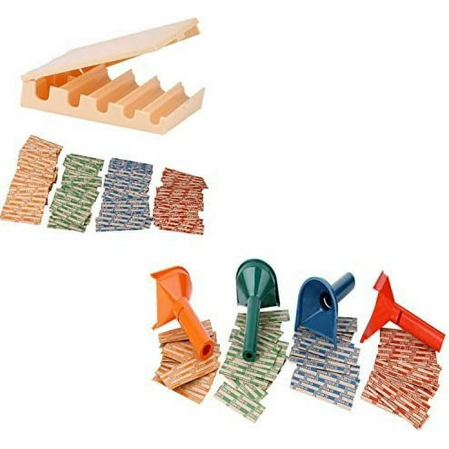 Coin Counters Tray & 4 ColorCoded Coin Sorters Tubes Bundled with 100