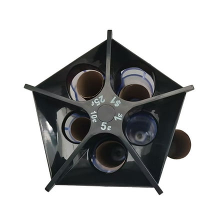 Coin Counting Machine 5in1 Coin Sorters Tube Wrapper Holder Efficient Change