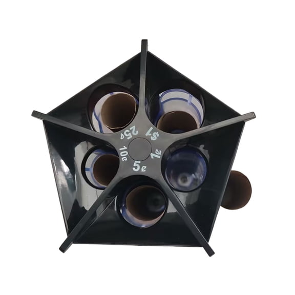 Coin Counting Machine Rolling Coin Counter Coin Holder Counter Machine with 5in1 Coin Sorters Tube Wrapper Holder
