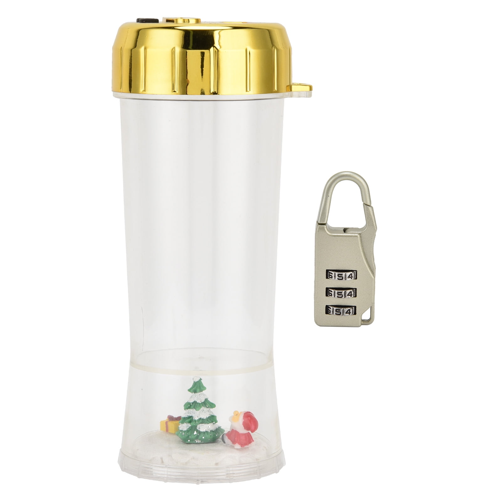 Coin Counting Money Jar with Coded Lock LCD Display Dollar Coins Saving