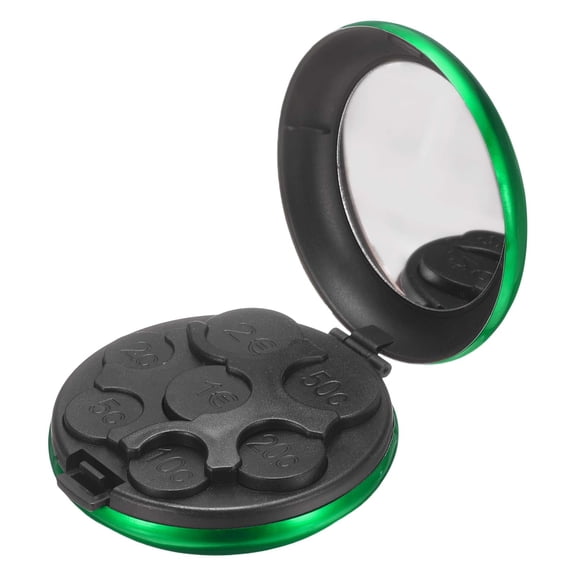 Coin Dispenser Case, Portable Hard Case Organizer and Storage for Coin, Small Money Sorter Car Change Coin Holder for Collectors Purse Wallet, Green