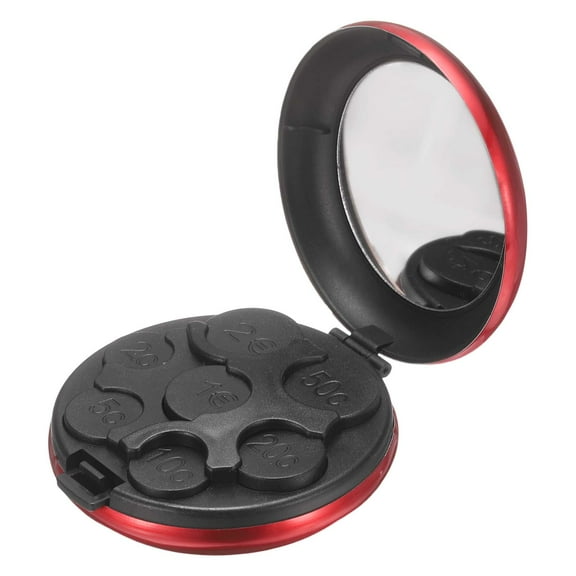 Coin Dispenser Case, Portable Hard Case Organizer and Storage for Coin, Small Money Sorter Car Change Coin Holder for Collectors Purse Wallet, Red