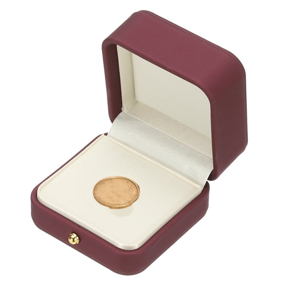 Coin Display Box Coin Presentation Display Box Coin Box Coin Case with Coin Holder Fit 25mm Coin for Silver Dollar Collectors, Red