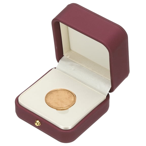 Coin Display Box Coin Presentation Display Box Coin Box Coin Case with Coin Holder Fit 30mm Coin for Silver Dollar Collectors, Red