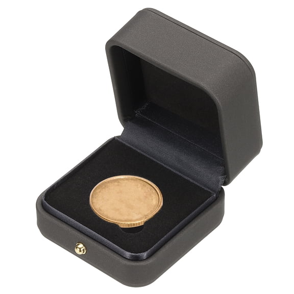 Coin Display Box Coin Presentation Display Box Coin Box Coin Case with Coin Holder Fit 35mm Coin for Silver Dollar Collectors, Gray