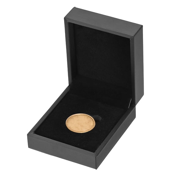 Coin Display Box Coin Presentation Display Box Coin Box Coin Case with Coin Holder Square Fit 29mm Coin for Silver Dollar Collectors, Black