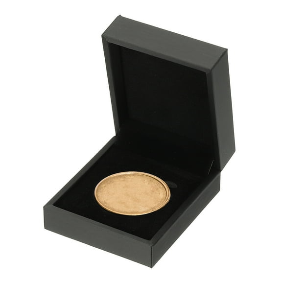 Coin Display Box Coin Presentation Display Box Coin Box Coin Case with Coin Holder Square Fit 45mm Coin for Silver Dollar Collectors, Black