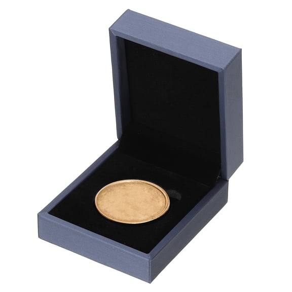 Coin Display Box Coin Presentation Display Box Coin Box Coin Case with Coin Holder Square Fit 45mm Coin for Silver Dollar Collectors, Blue