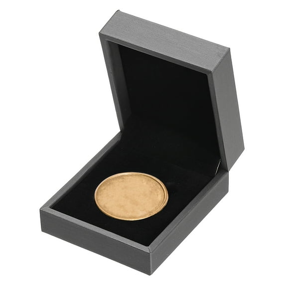 Coin Display Box Coin Presentation Display Box Coin Box Coin Case with Coin Holder Square Fit 45mm Coin for Silver Dollar Collectors, Gray