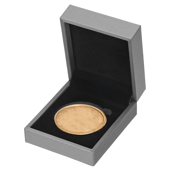 Coin Display Box Coin Presentation Display Box Coin Box Coin Case with Coin Holder Square Fit 50mm Coin for Silver Dollar Collectors, Gray