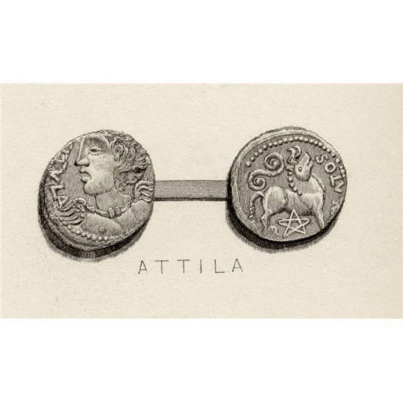 Coin From The Era Of Attila, King Of The Huns.A.D.434-453. Byname ...