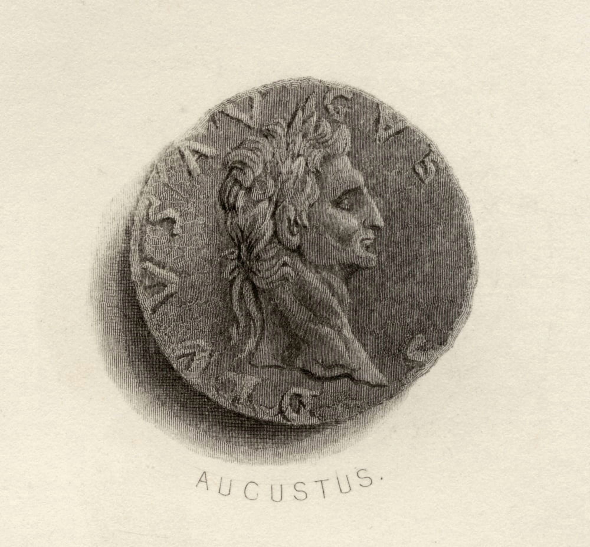 Coin From The Time Of Augustus Born Gaius Octavius B C 63 A D 14 Canvas Art - Ken Welsh Design Pics (15 x 14)
