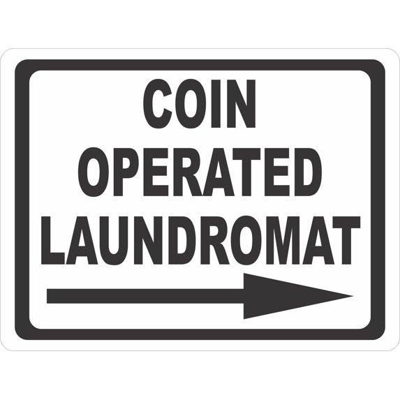 Coin Operated Laundromat Sign