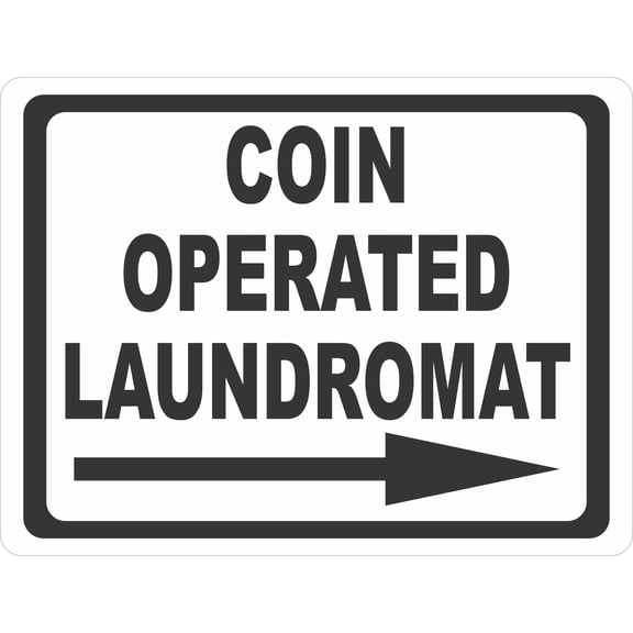 Coin Operated Laundromat Sign