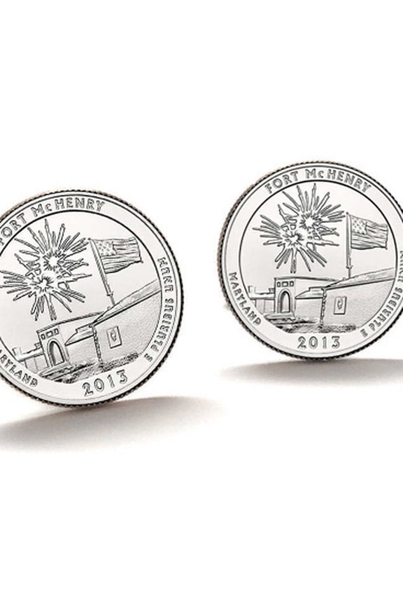 Cufflinks, Rhodium, Uncirculated U.S. Quarter 2013