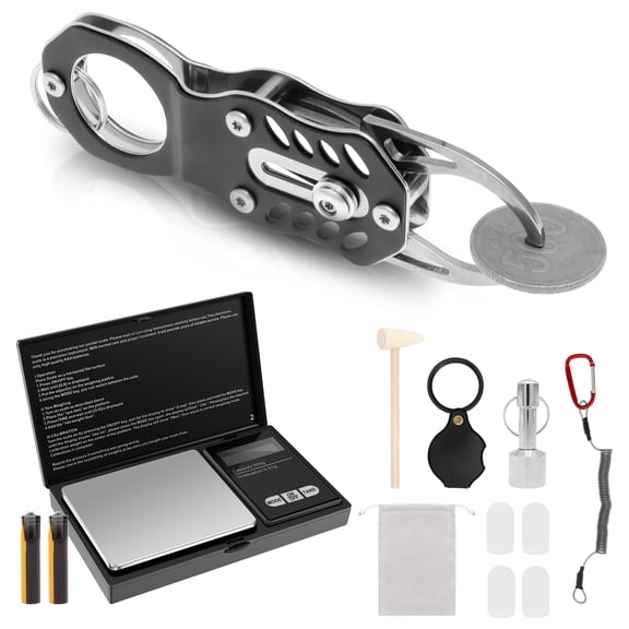 Coin Ping Tester Kit and 500g Ultra-Precise Digital Scale 0.01 Portable Gold and Silver Coin Sound Resonance for Coin Collectors for Jewelers & Collectors