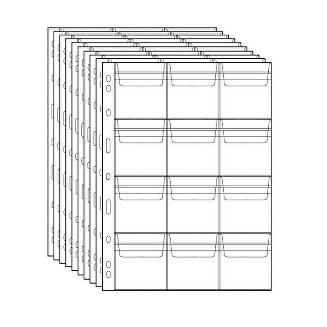 Coin Pocket Pages 12 Pockets Standard 9Hole Coin Pocket Inserts
