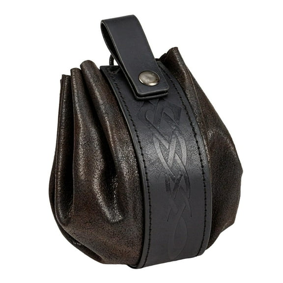 Coin Pouch Purse Durable Drawstring Pouch for Performance Props Present Gift Black