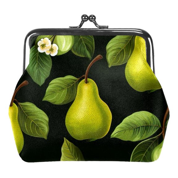 Coin Purse, Change Purse Wallet with Clasp, Car Coin Holder Pouch for Woman Men Kids Girls (Pear)
