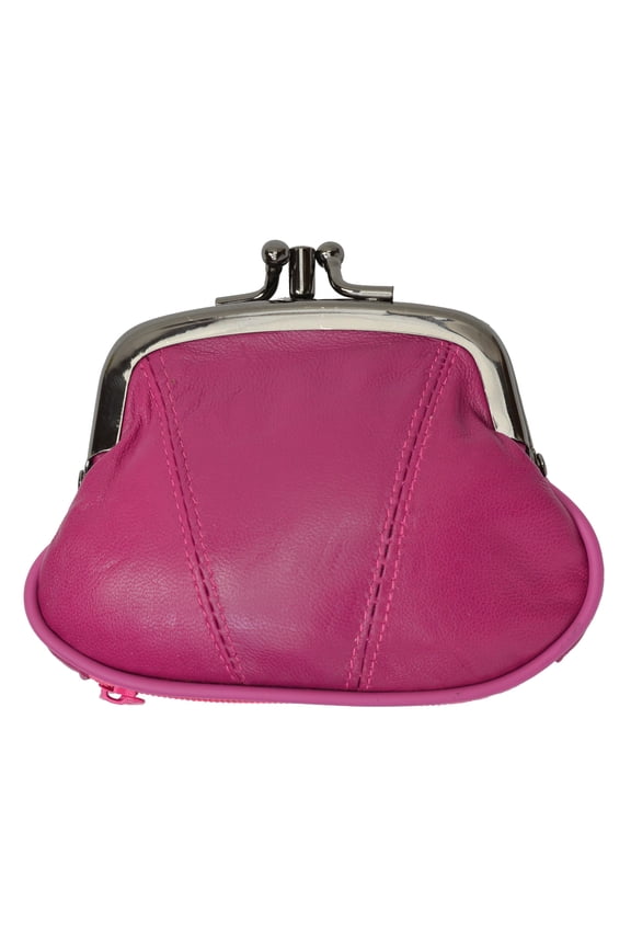 Coin Purse Double Frame with Zipper Pocket by Marshal