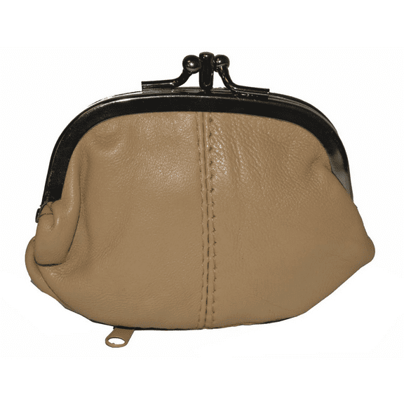 Coin Purse Double Frame with Zipper Pocket