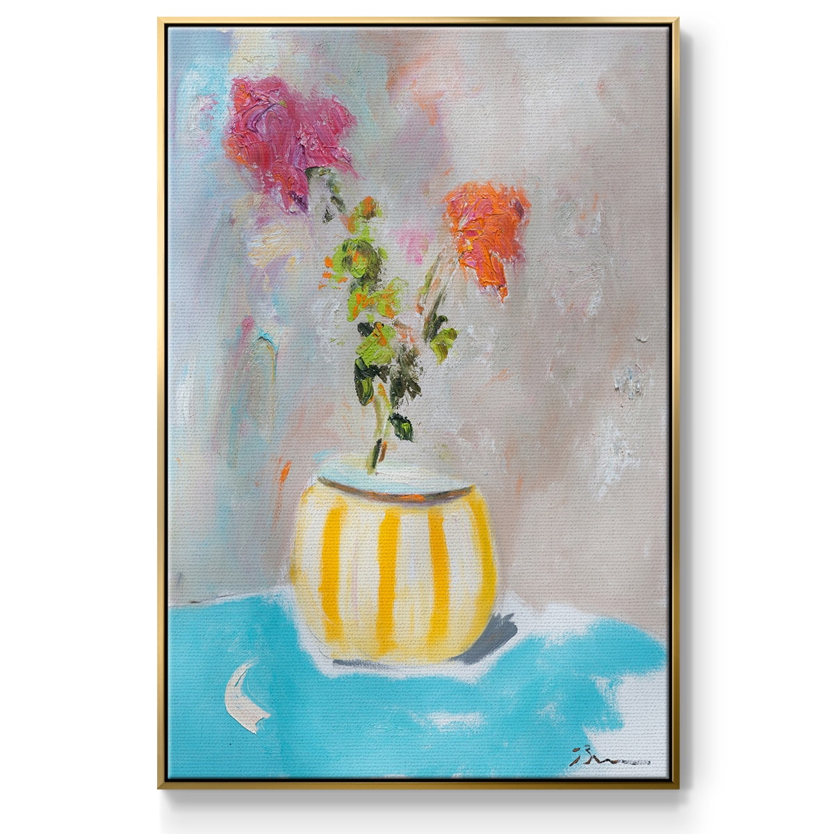 Coin Purse Full of Petals Framed Premium Gallery Wrapped Canvas - Ready to Hang