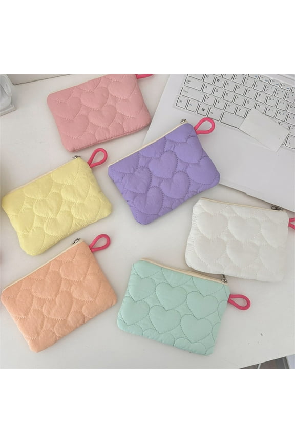 Coin Purse, Mini Zippered Coin Pouch for Women & Men, Polyester Small Wallet with Leakproof Design, Lightweight Travel Money Organizer, Multi-Color Coin Bag for Shopping Commuting Makeup Storage